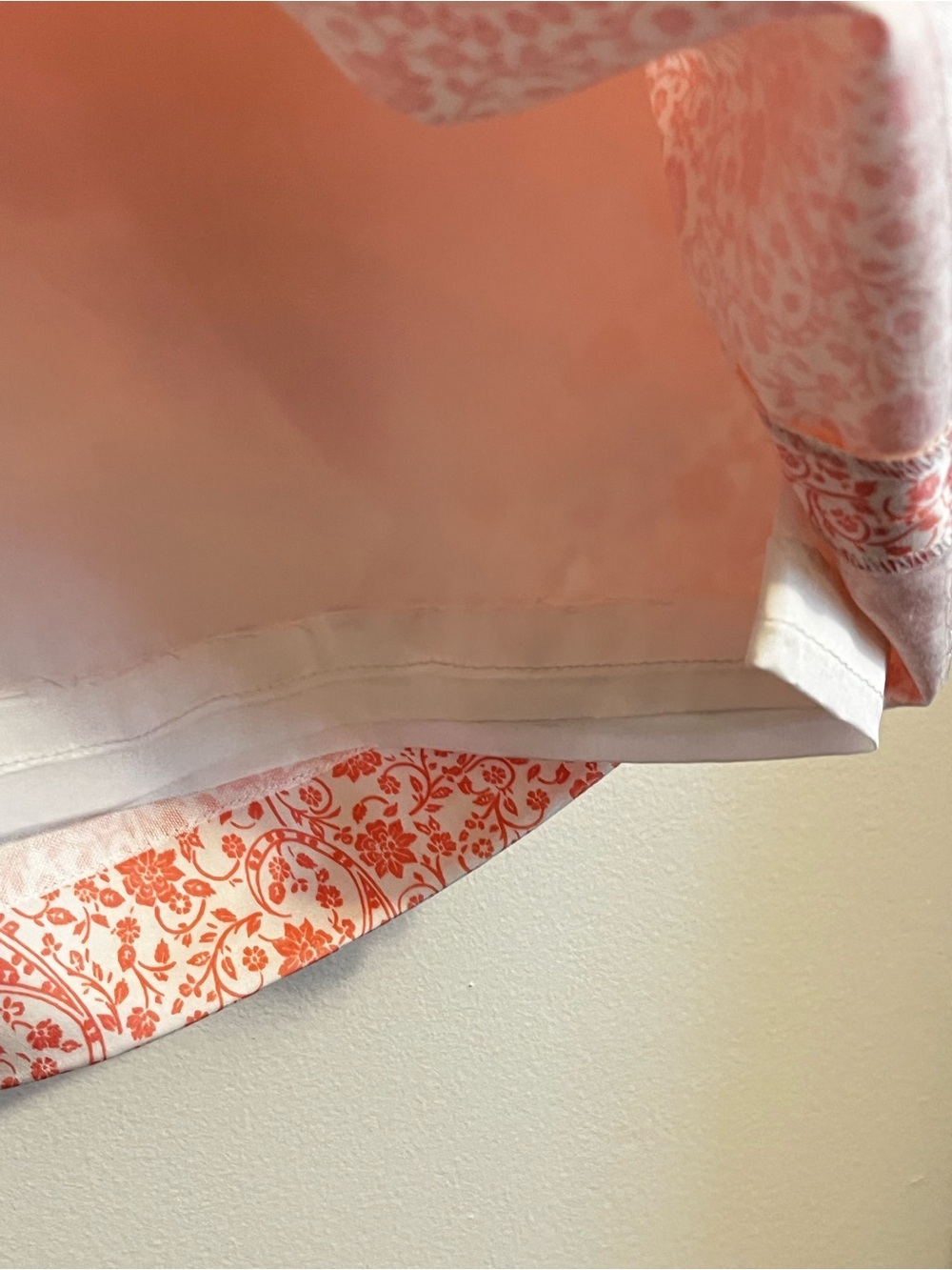 346 Brooks Brothers Paisley Cotton Stretch A-Line Skirt Coral White Women’s 8 - Picture 4 of 6